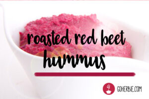 Roasted red beet hummus