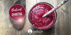 Beetroot smoothie with banana and apple