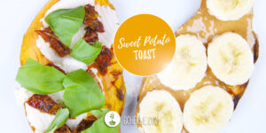 Sweet potato toast with different toppings