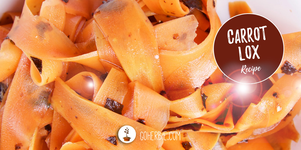 Carrot lox vegan smoked salmon (recipe) Goherbie