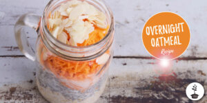 Overnight oatmeal vegan recipe with almond milk